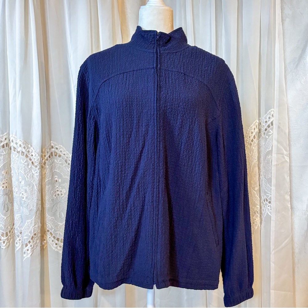 Orvis Navy Lightweight Zip-Up Jacket Size L (Runs Small)